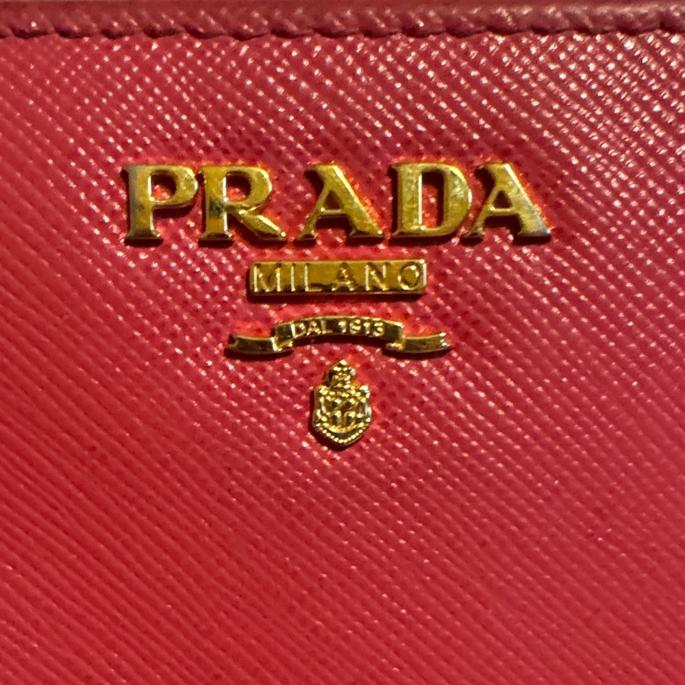 Pink Prada Saffiano Metal Oro Bi-fold - Picture 5 of 11